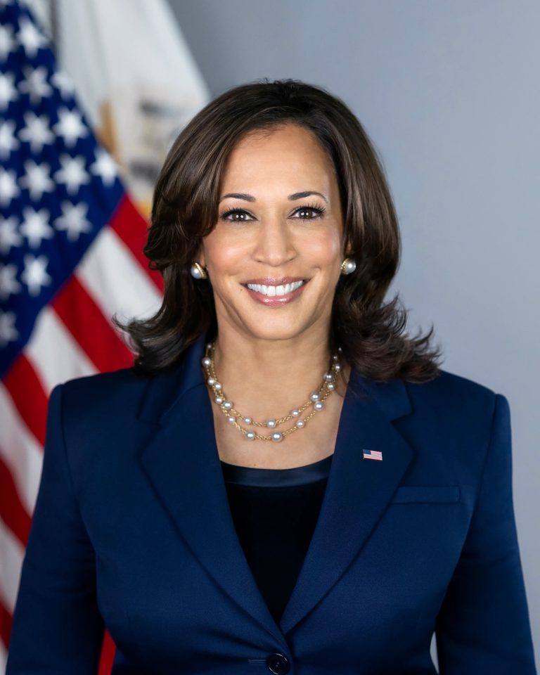 The official White House portrait of Vice President Kamala Harris.